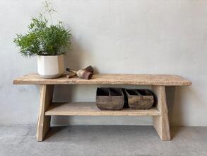 Stoere wandtafel Emma  old elm hout