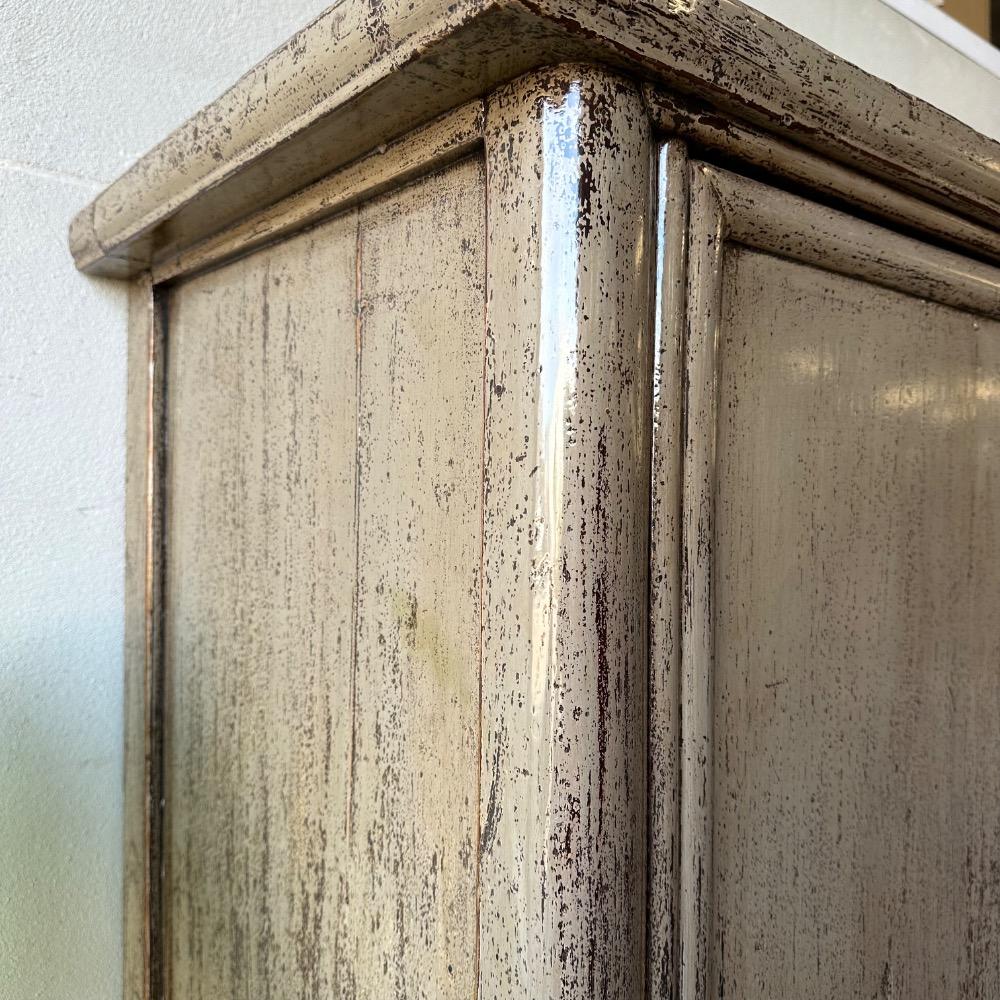 Authentieke hoogglans 2 deurskast oud Jade olijf groen