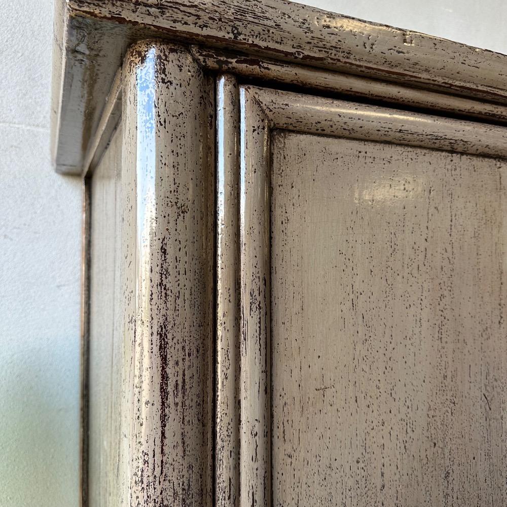 Authentieke hoogglans 2 deurskast oud Jade olijf groen