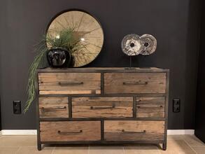 Dressoir 7 lade oud hout