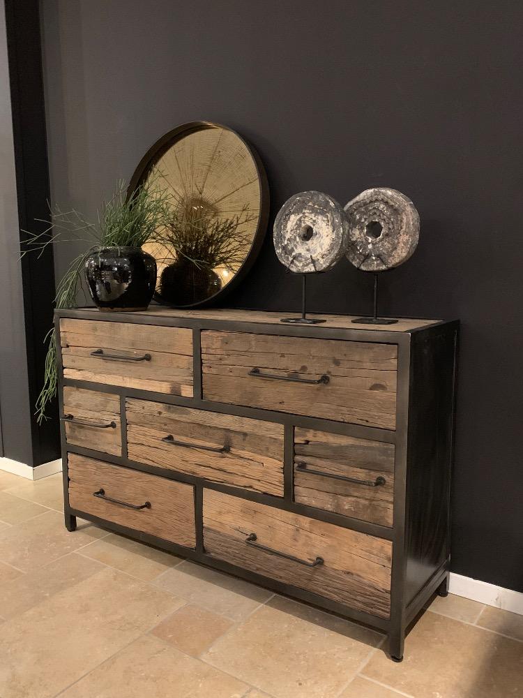 Dressoir 7 lade oud hout