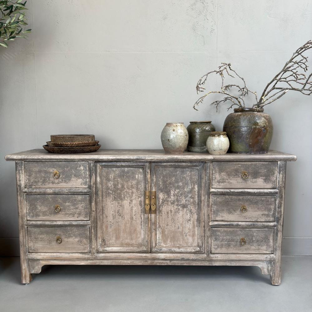Dressoir vintage old grey 