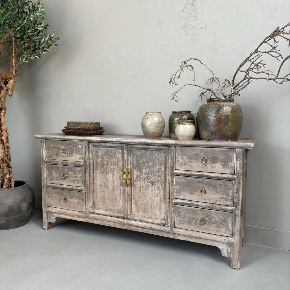 Dressoir vintage old grey 