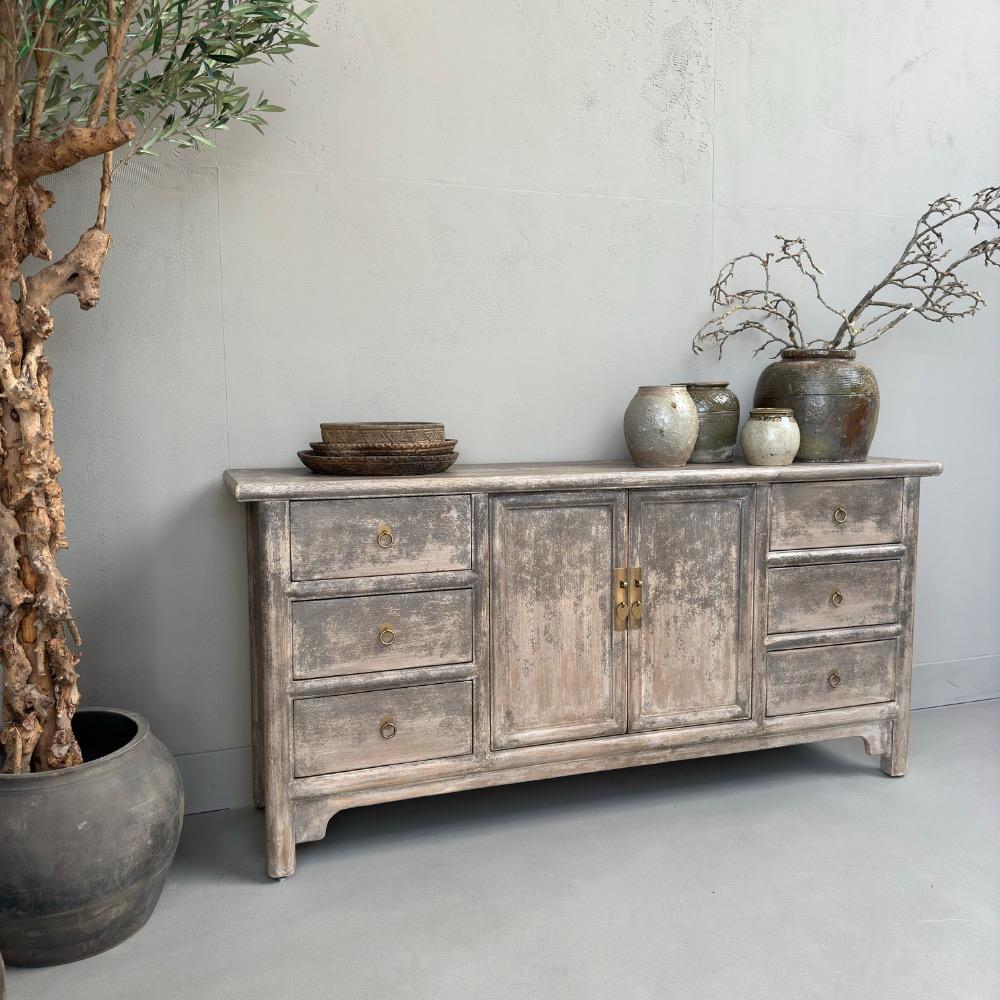 Dressoir vintage old grey 