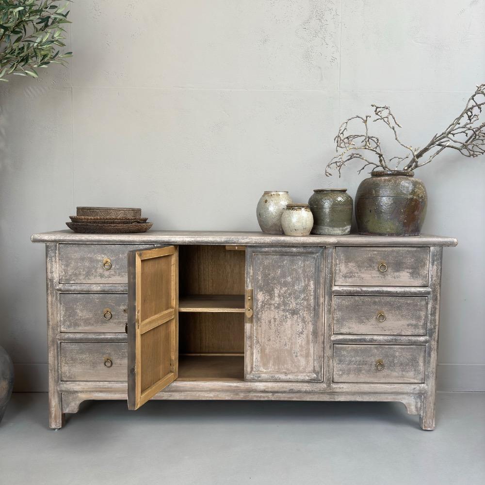 Dressoir vintage old grey 