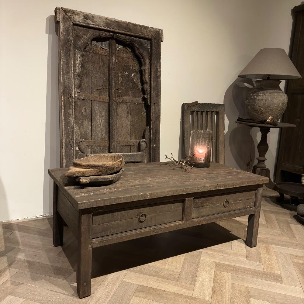 Driftwood salontafel met 2 lades