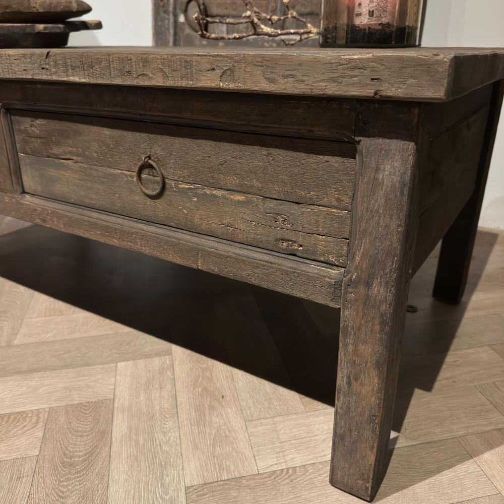 Driftwood salontafel met 2 lades