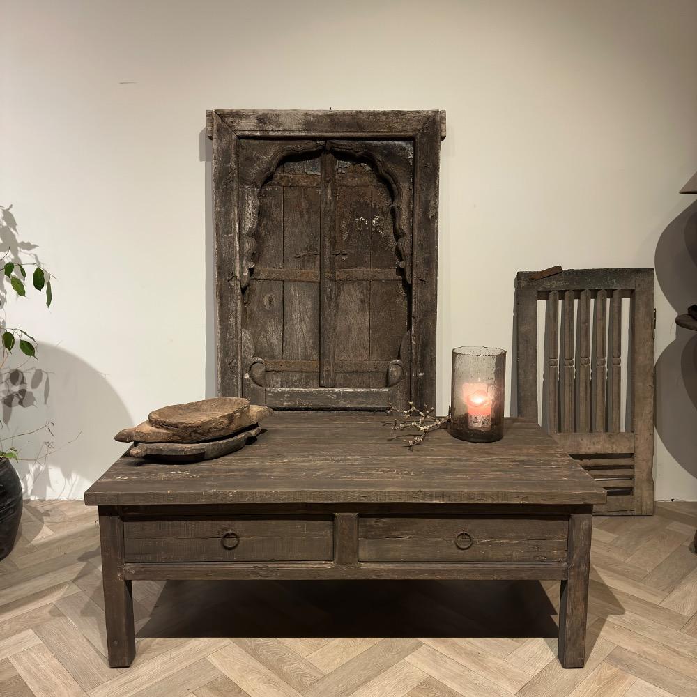 Driftwood salontafel met 2 lades