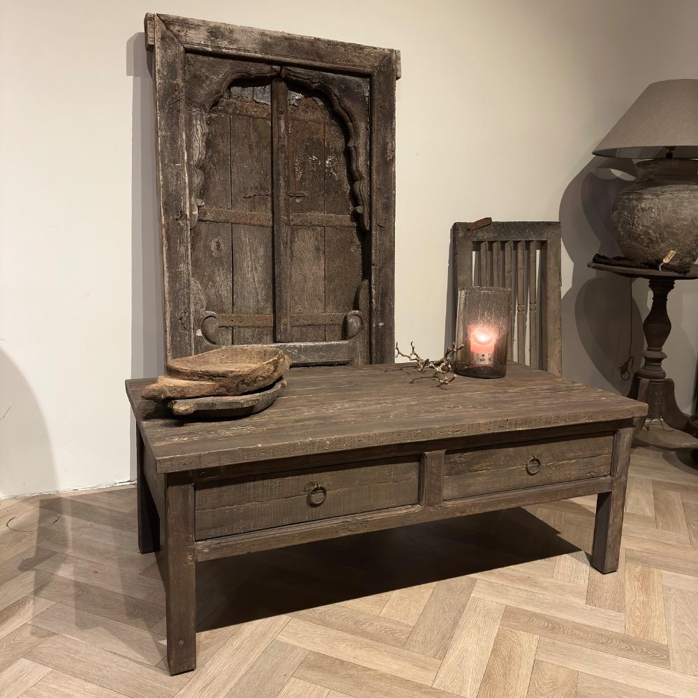 Driftwood salontafel met 2 lades