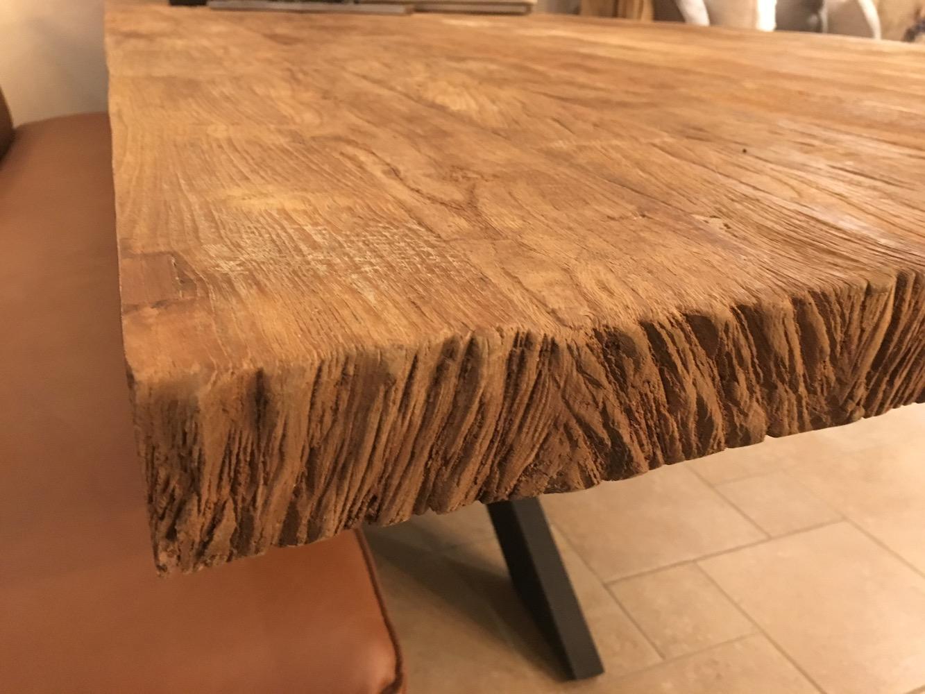Eettafel teak met spinpoot