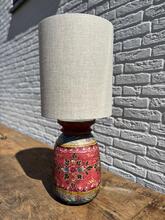 Gave beschilderde melkpot Tafellamp incl kap