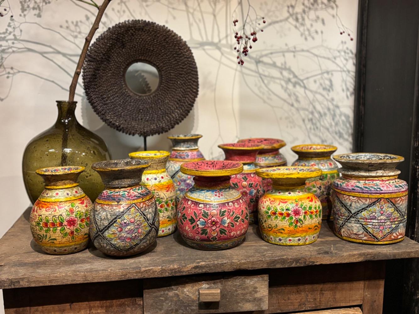 Handbeschilderde melkpotten klein