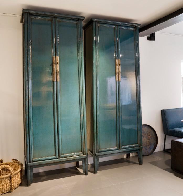 Hoogglans 2 deurskast Babs Petrol