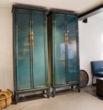 Hoogglans 2 deurskast Babs Petrol