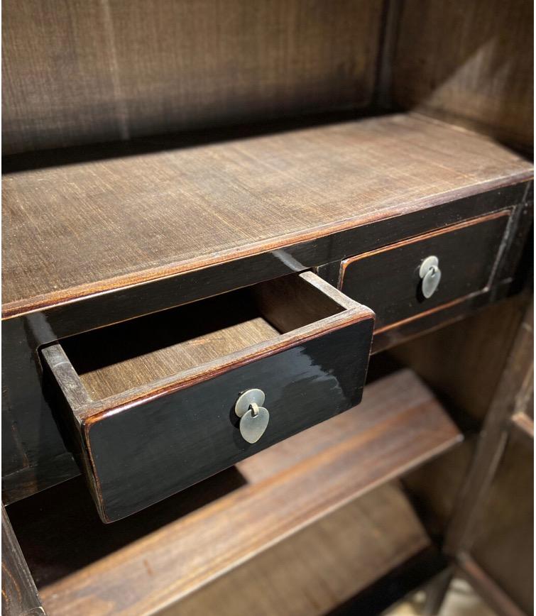 Hoogglans 2 deurskast Babs zwart