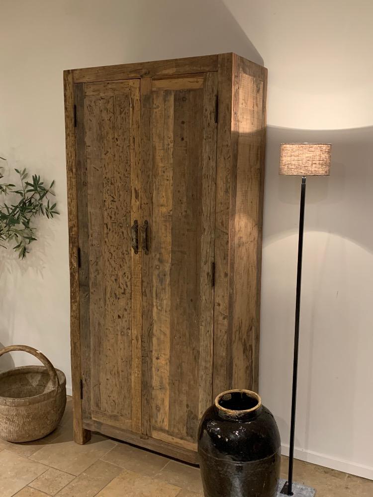 Kast 2 deurs oud hout 