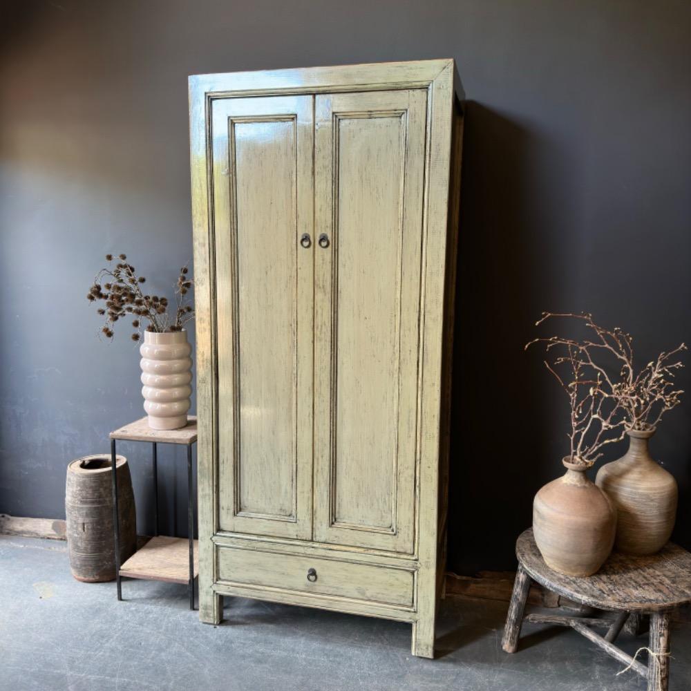 Kast Dette hoogglans  vergrijst Jade/groen 