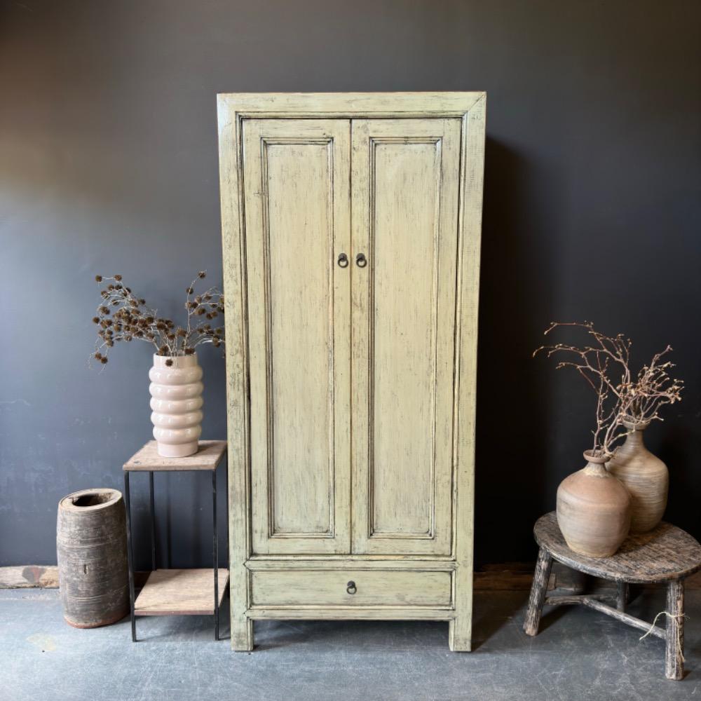 Kast Dette hoogglans  vergrijst Jade/groen 