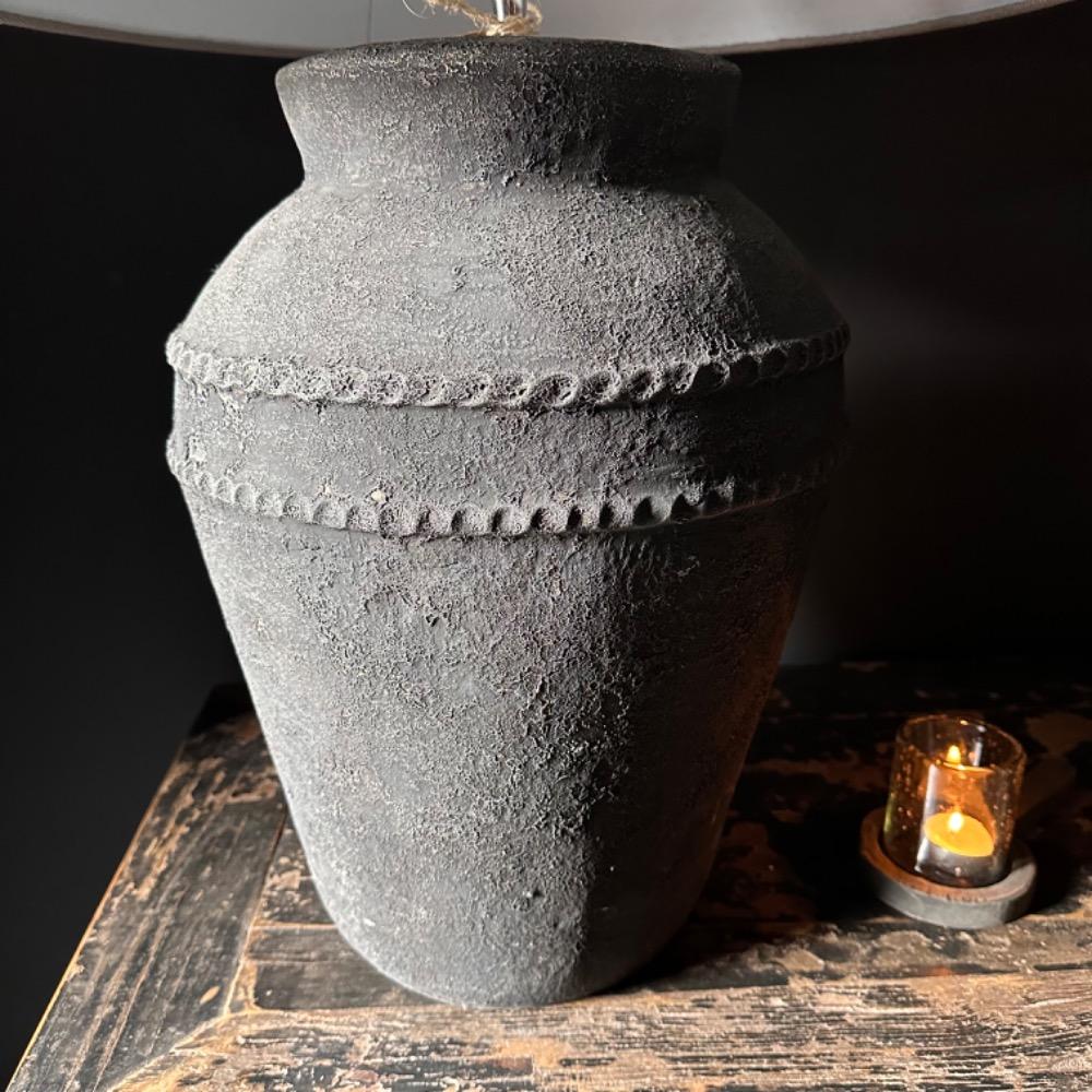 Kruiklamp groot oud zwart