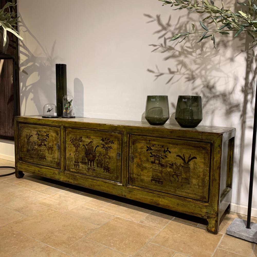 Origineel handgemaakt  Chinees tv meubel hoogglans 