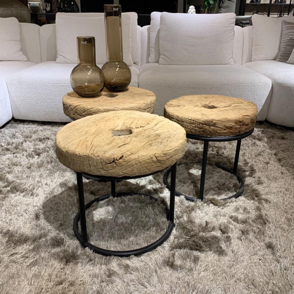 Salon old elm met ijzeren poot