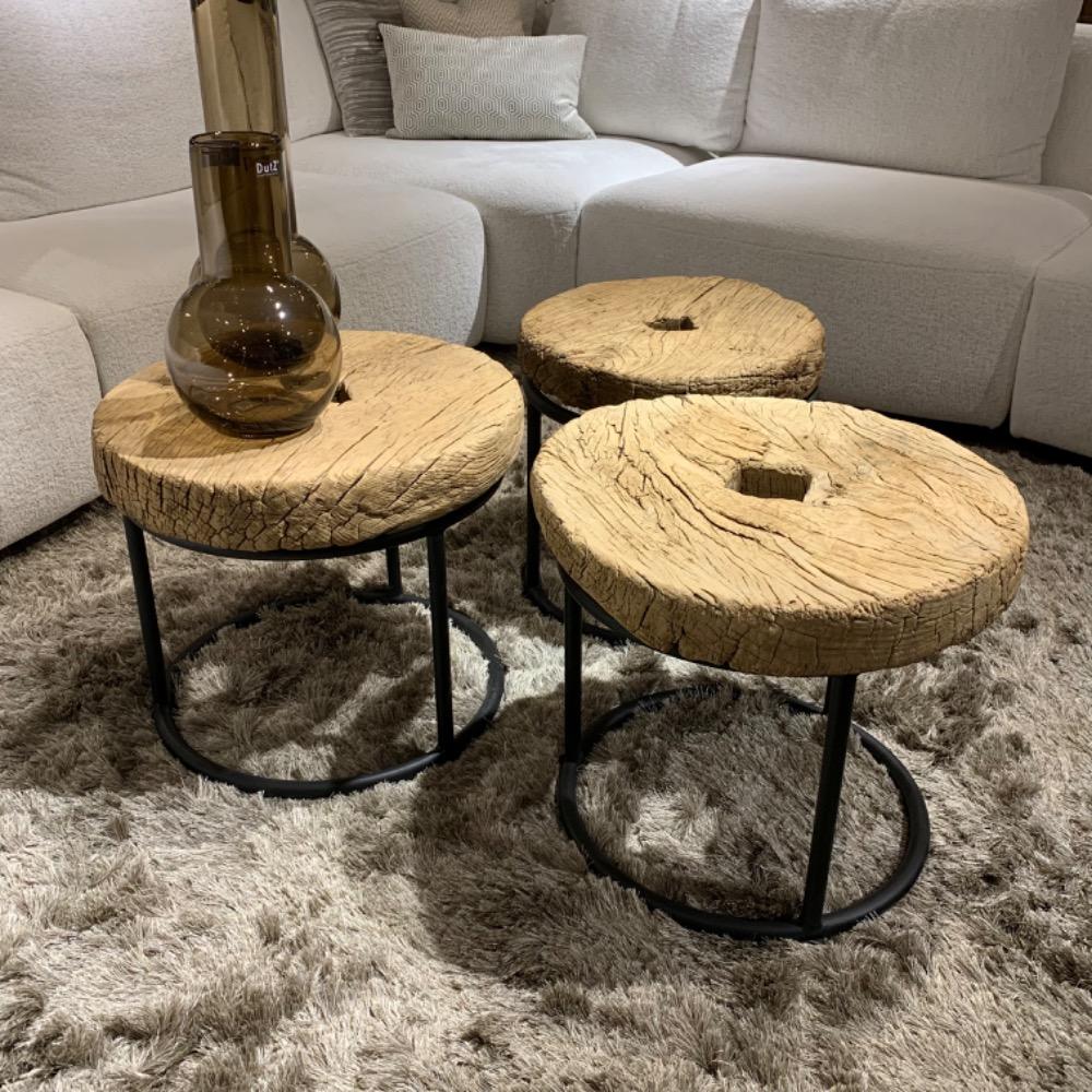 Salon old elm met ijzeren poot