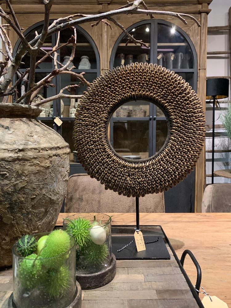 Schelpenketting bruin model M