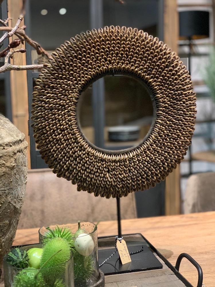 Schelpenketting bruin model M