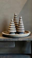 Sobere houten kerstbomen set 