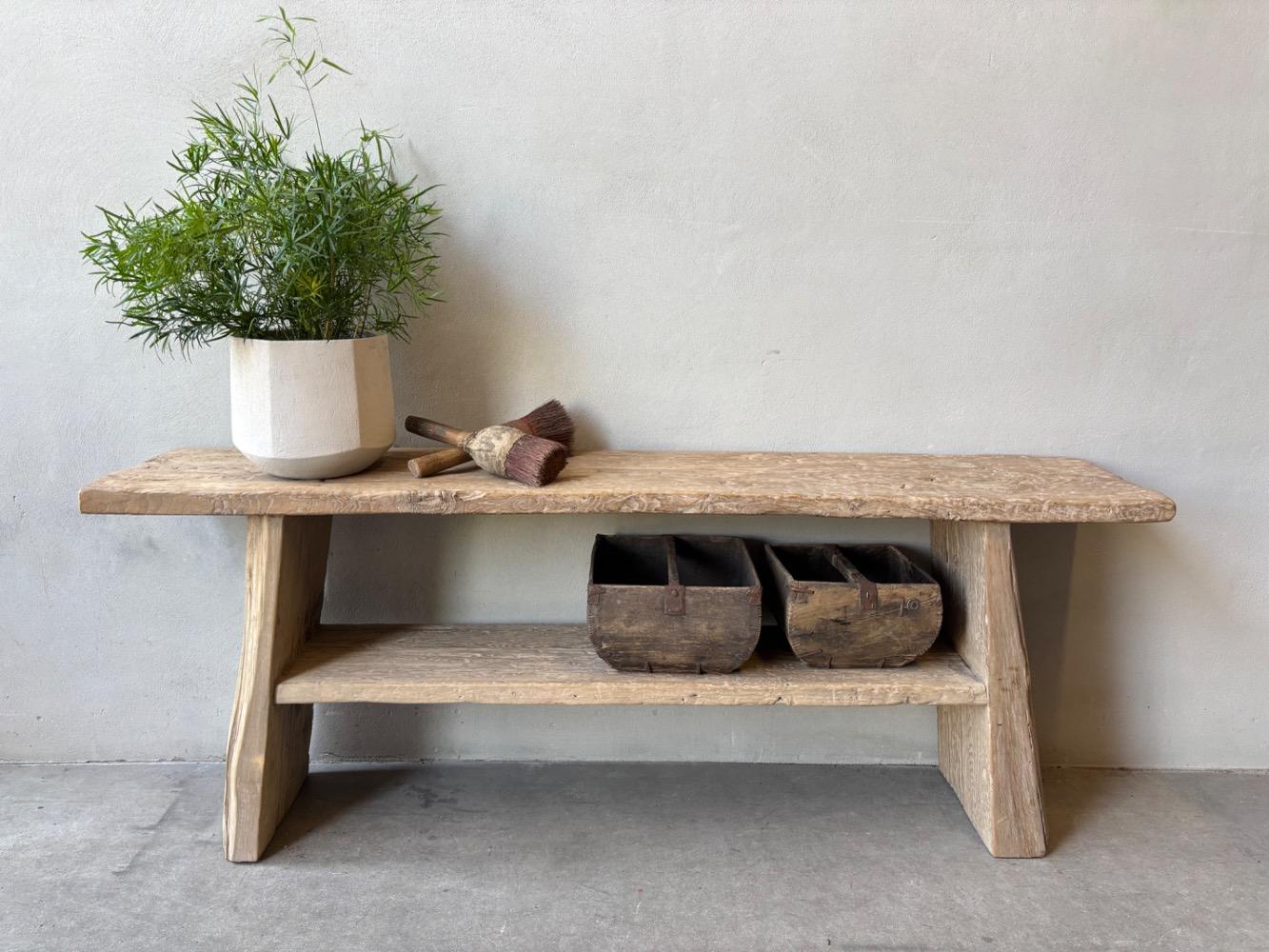 Stoere wandtafel Dette old elm hout