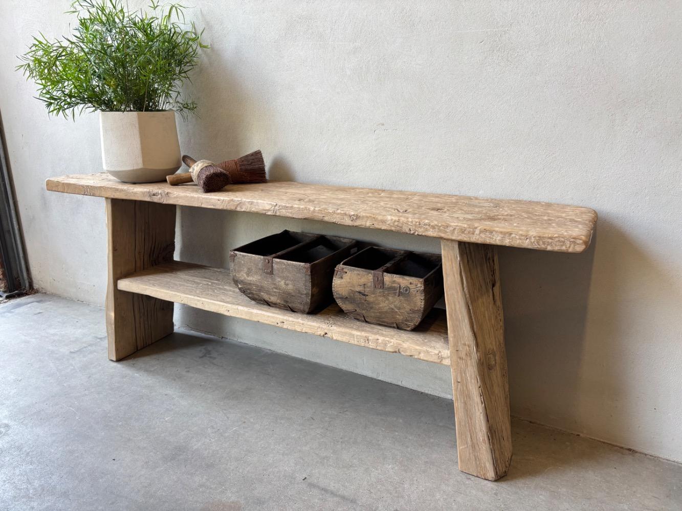 Stoere wandtafel Dette old elm hout