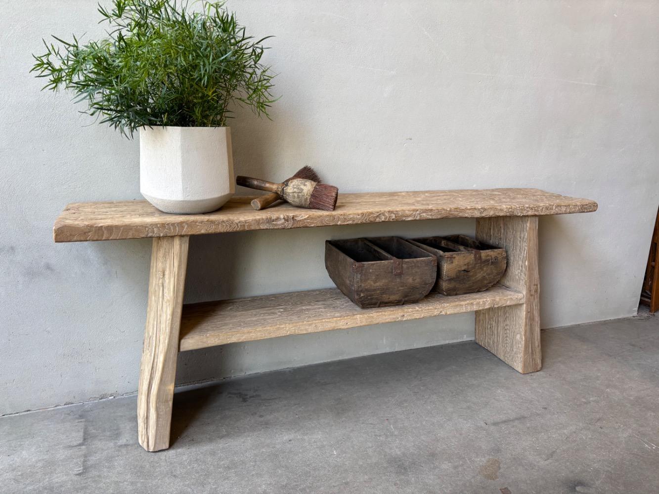 Stoere wandtafel Dette old elm hout