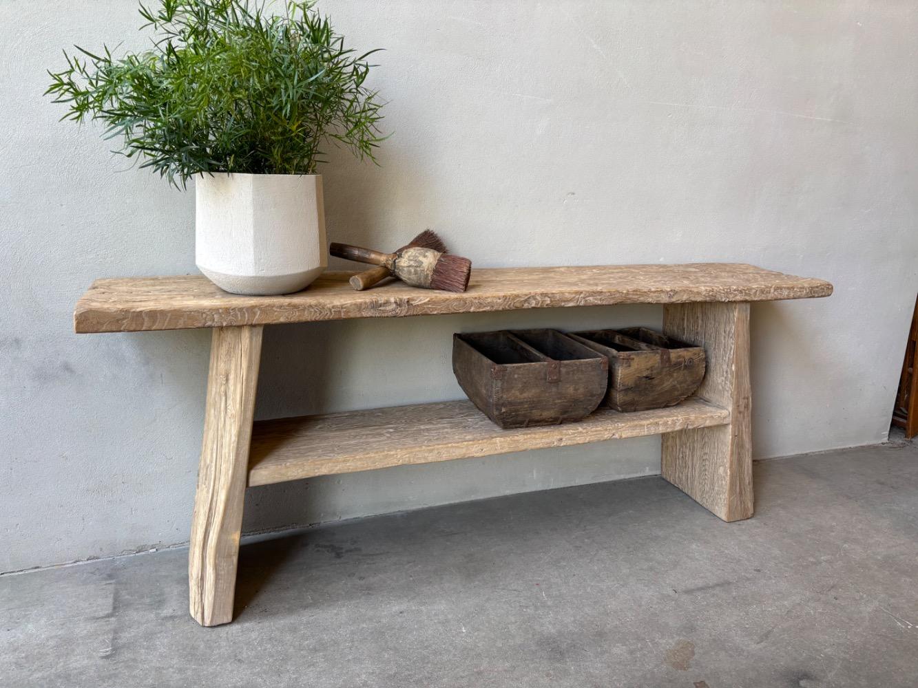 Stoere wandtafel Dette old elm hout