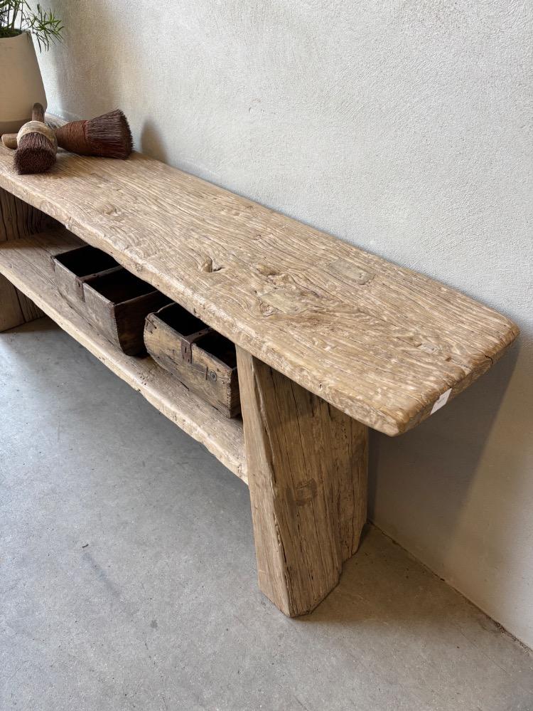 Stoere wandtafel Dette old elm hout