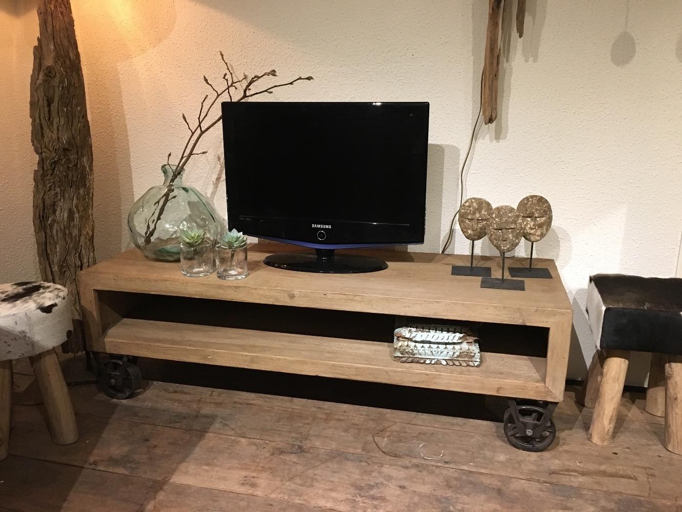 Tv kast Elm op wielen