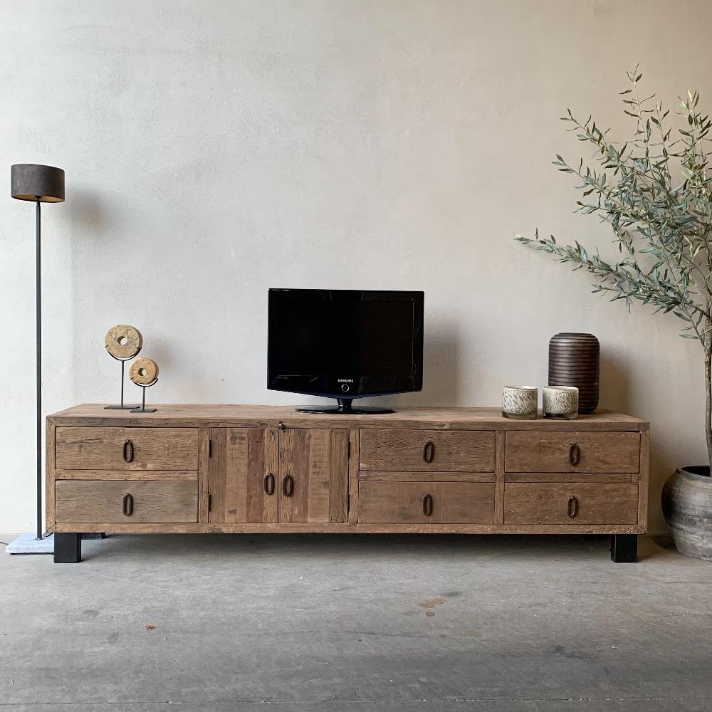 Tv meubel “ Lotte “  oud hout  240cm 