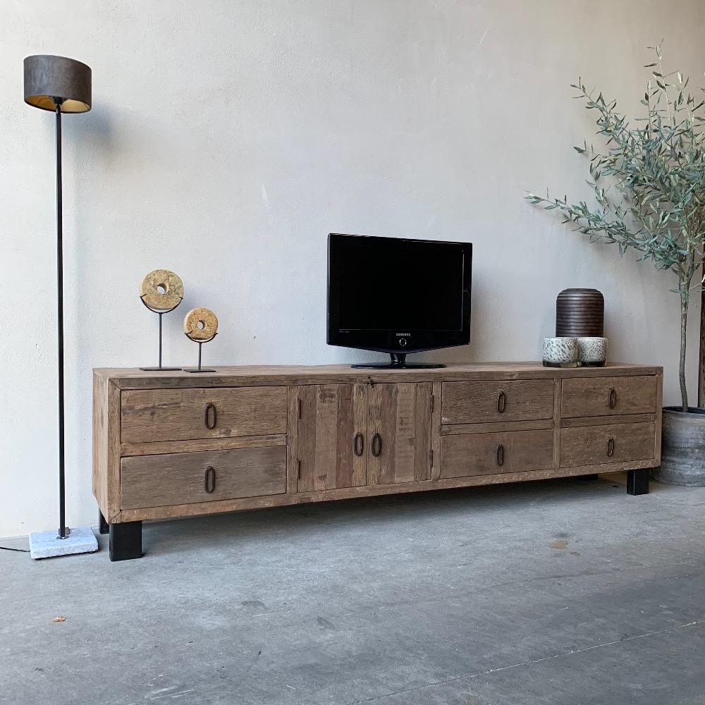 Tv meubel “ Lotte “  oud hout  240cm 