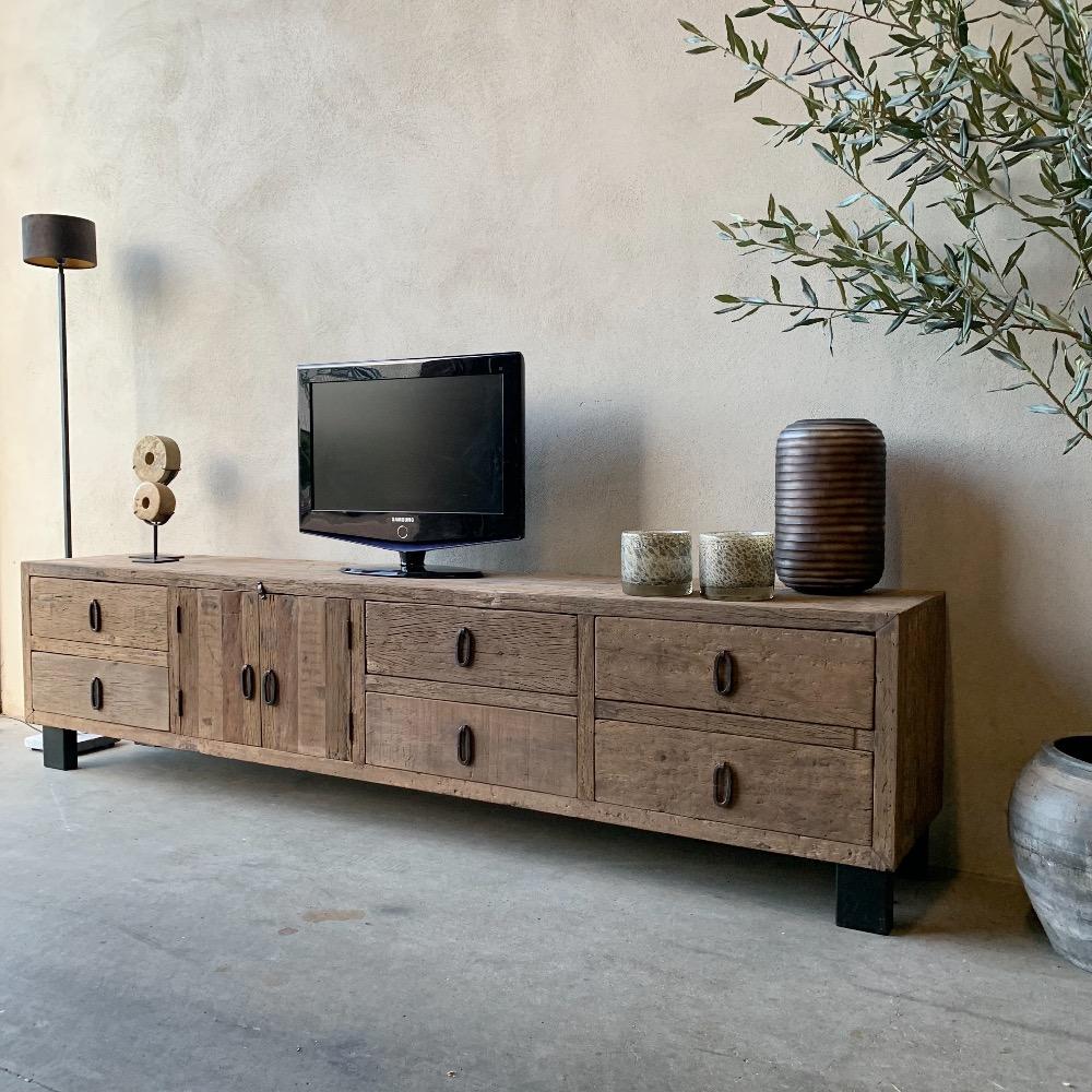Tv meubel “ Lotte “  oud hout  240cm 