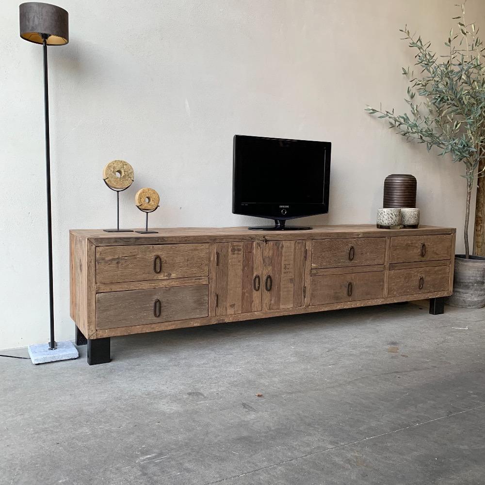 Tv meubel “ Lotte “  oud hout  240cm 