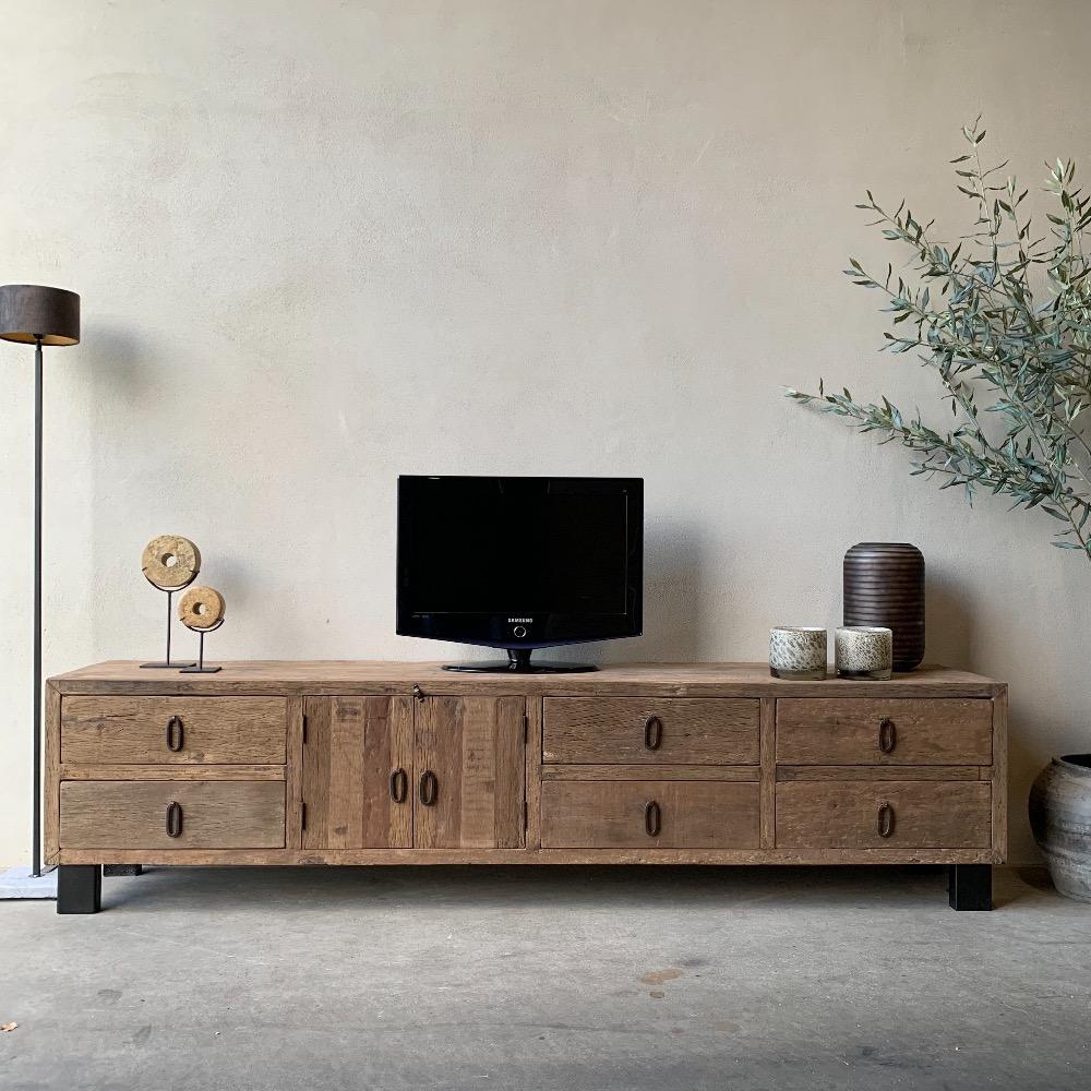 Tv meubel “ Lotte “  oud hout  240cm 