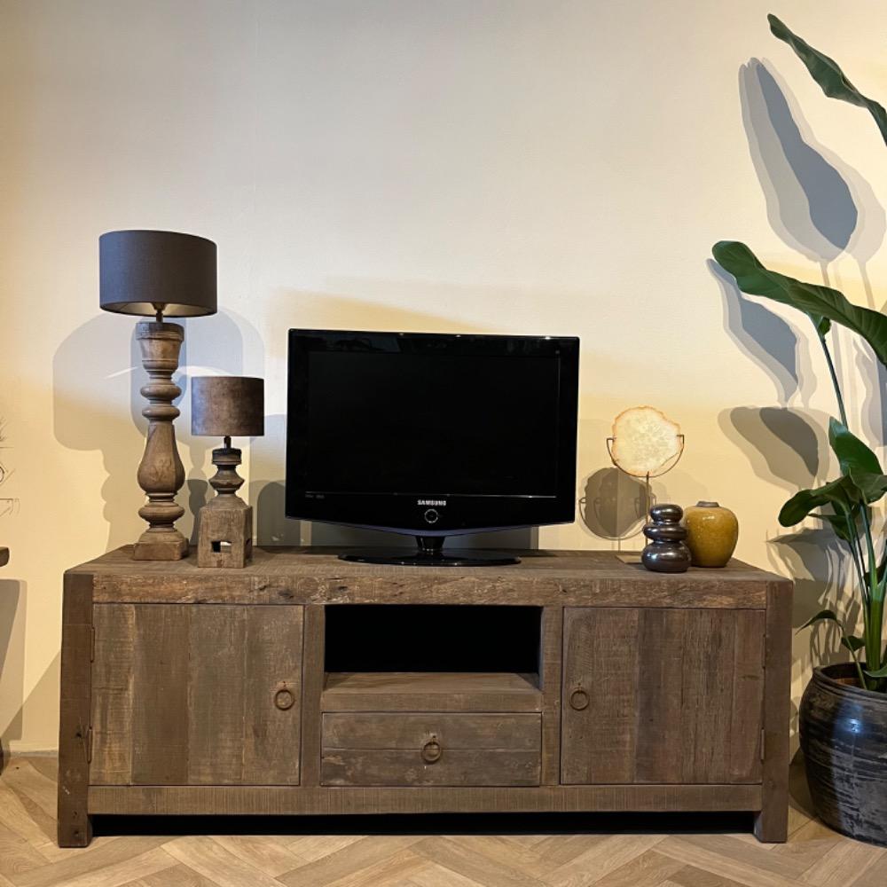 Tv meubel 155 cm oud hout