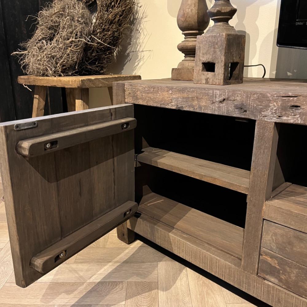 Tv meubel 155 cm oud hout