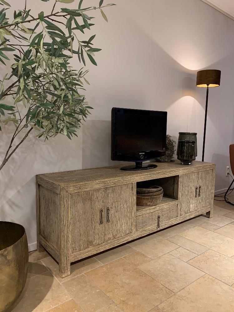 Tv meubel Joep , oud verweerd elm