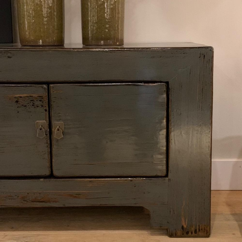 Tv meubel 4 deurs hoogglans old grey groen 