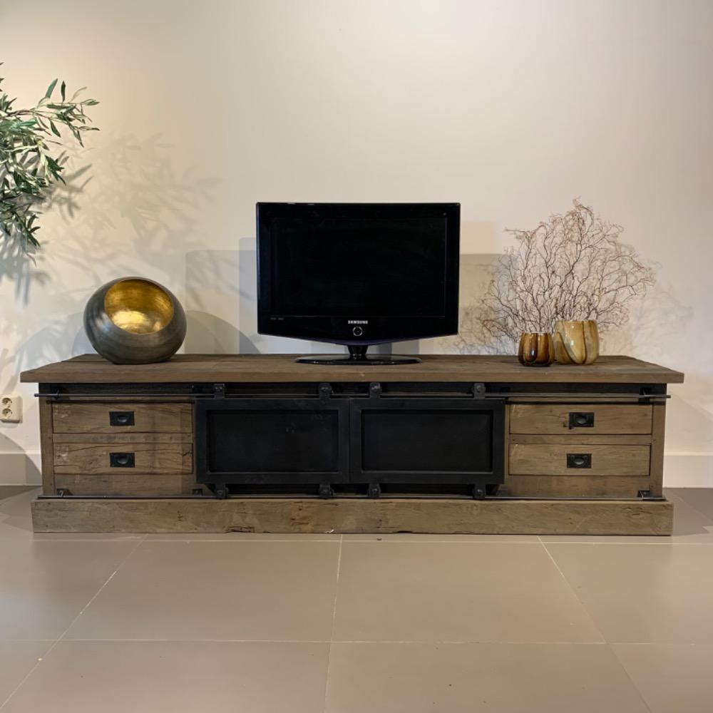 Tv meubel Julian 150 cm oud hout 