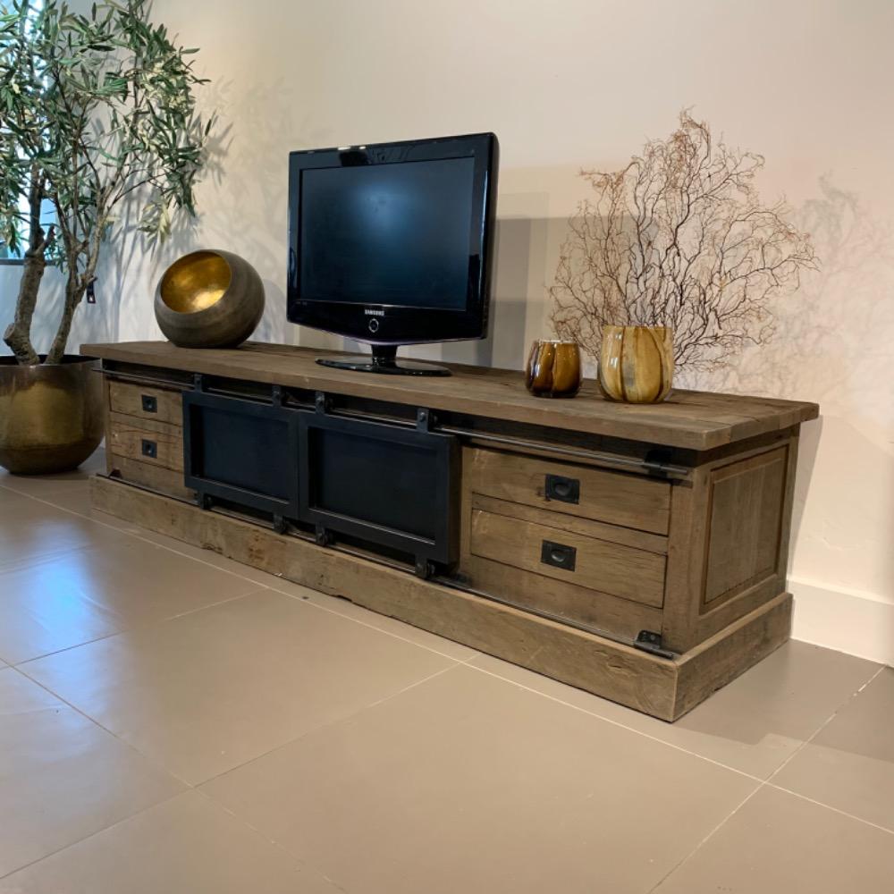 Tv meubel Julian 150 cm oud hout 