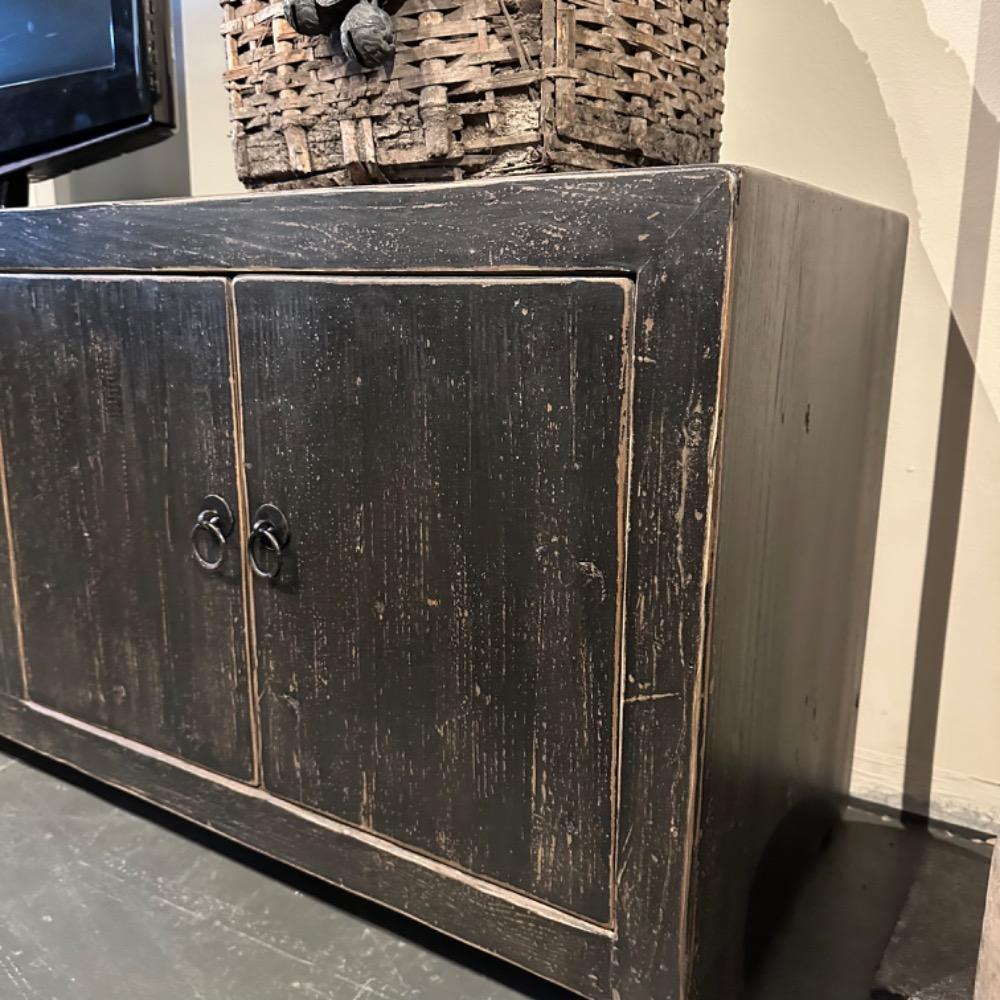 Tv meubel old black 200 cm