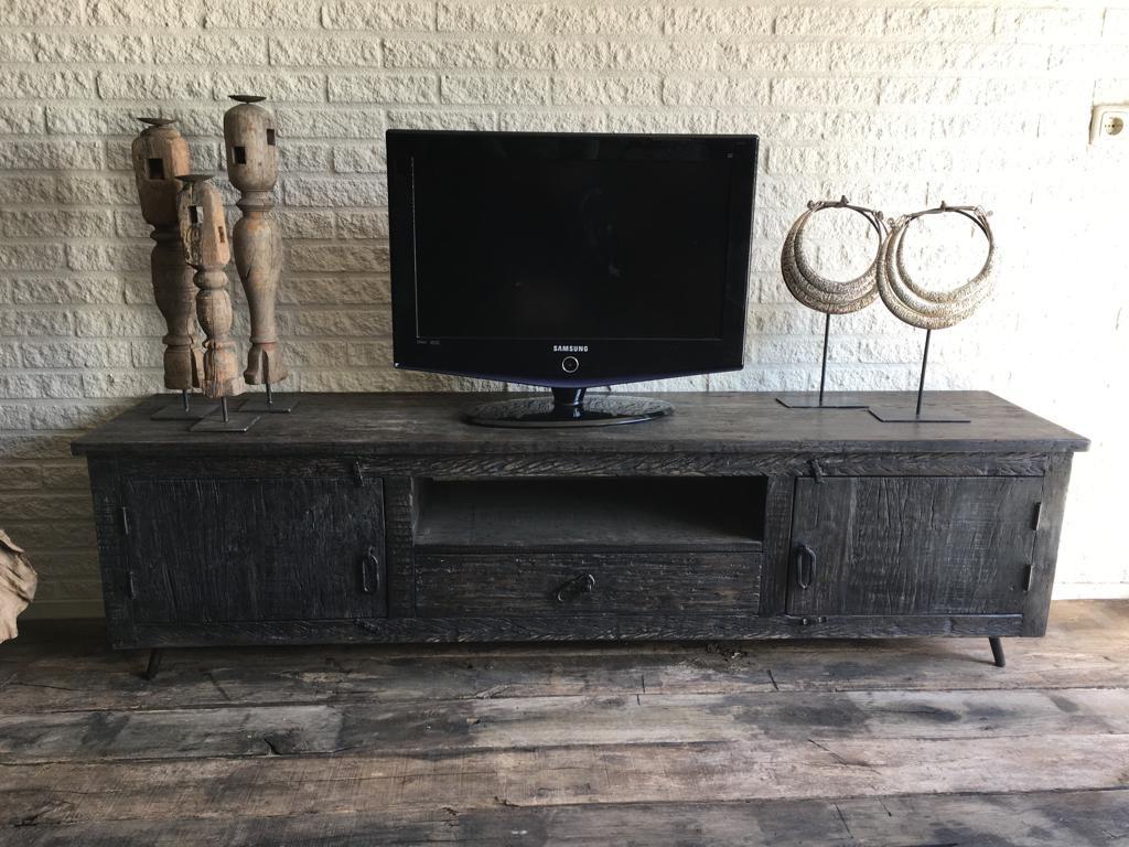 Tv meubel oud zwart