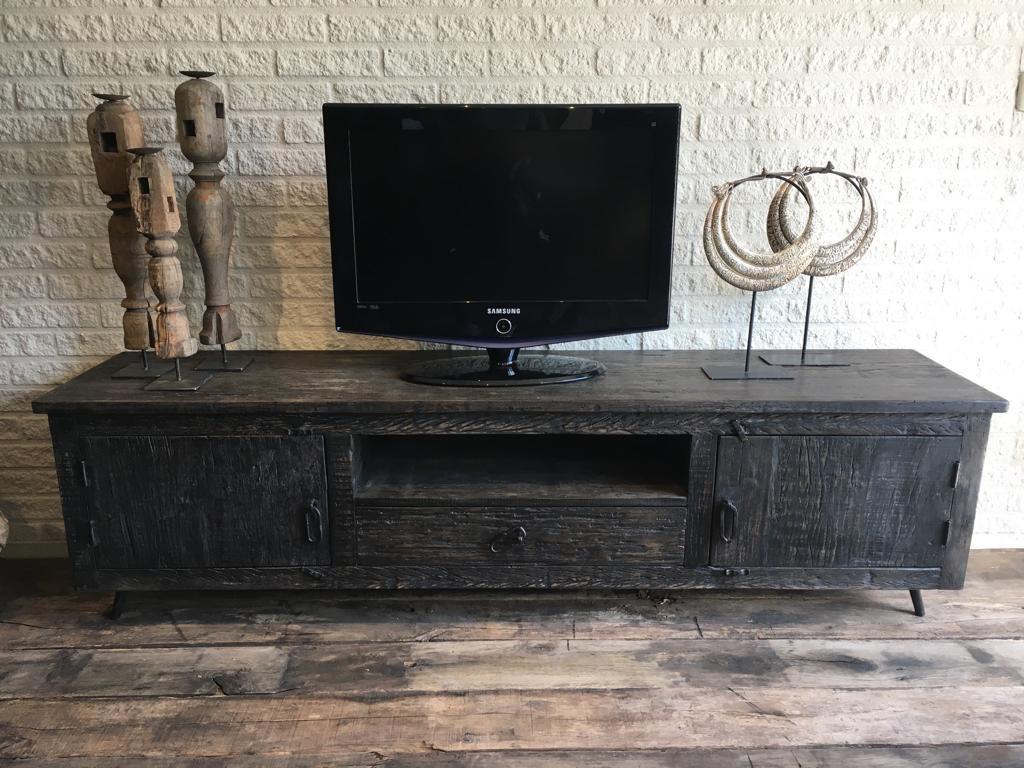 Tv meubel oud zwart