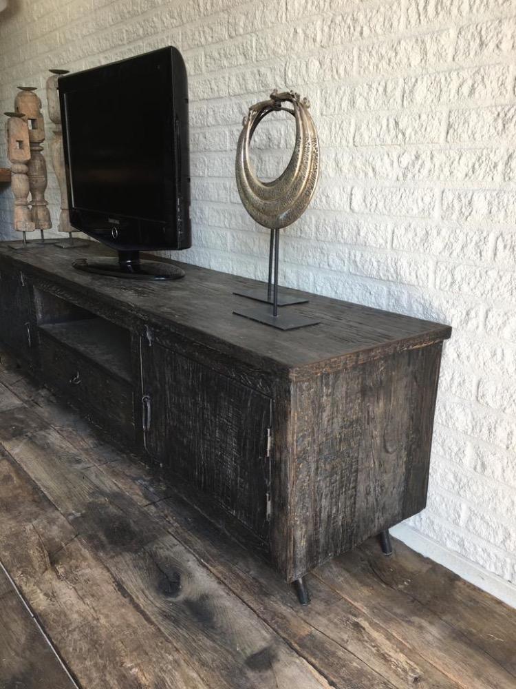Tv meubel oud zwart